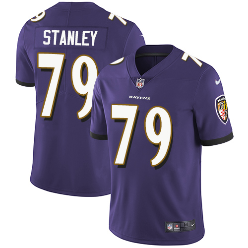 Nike Ravens #79 Ronnie Stanley Purple Team Color Men's Stitched NFL Vapor Untouchable Limited Jersey